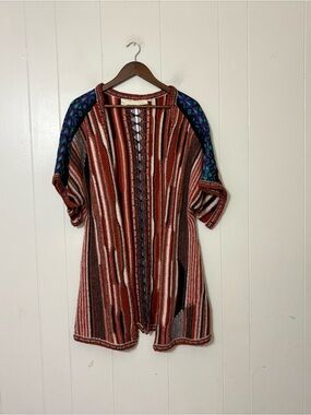 Jen’s Pirate Booty Boho Aztec Tribal Cardigan Sweater Festival One Size